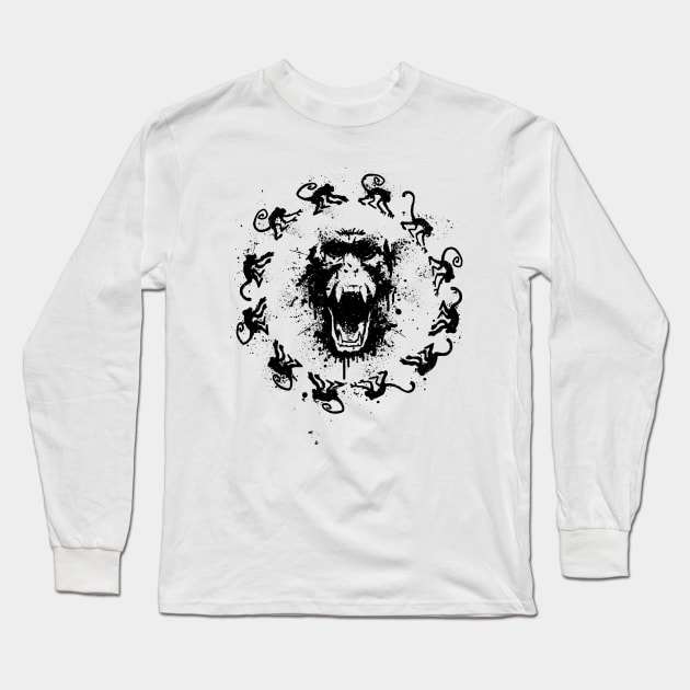 Monkey Fever Long Sleeve T-Shirt by AndreusD